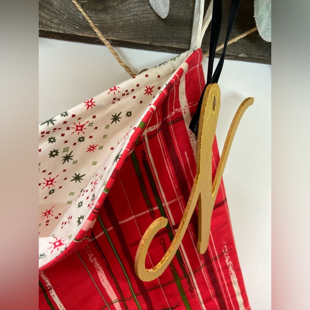 N- Handmade Quilted Stocking - Picture 5 of 5